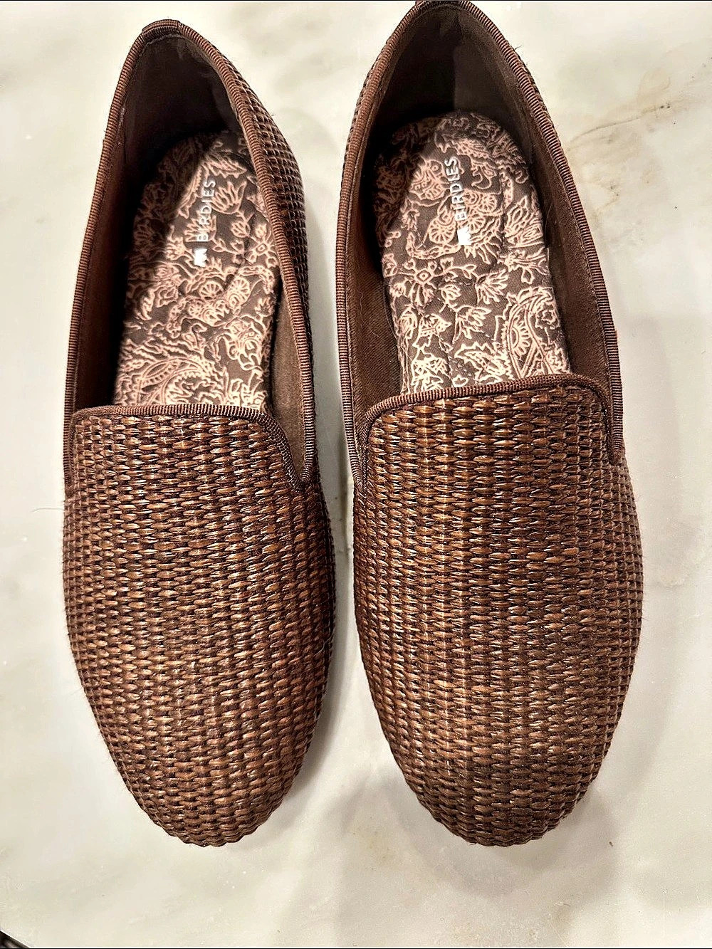 Birdies Women's Woven Flats Brown US 9